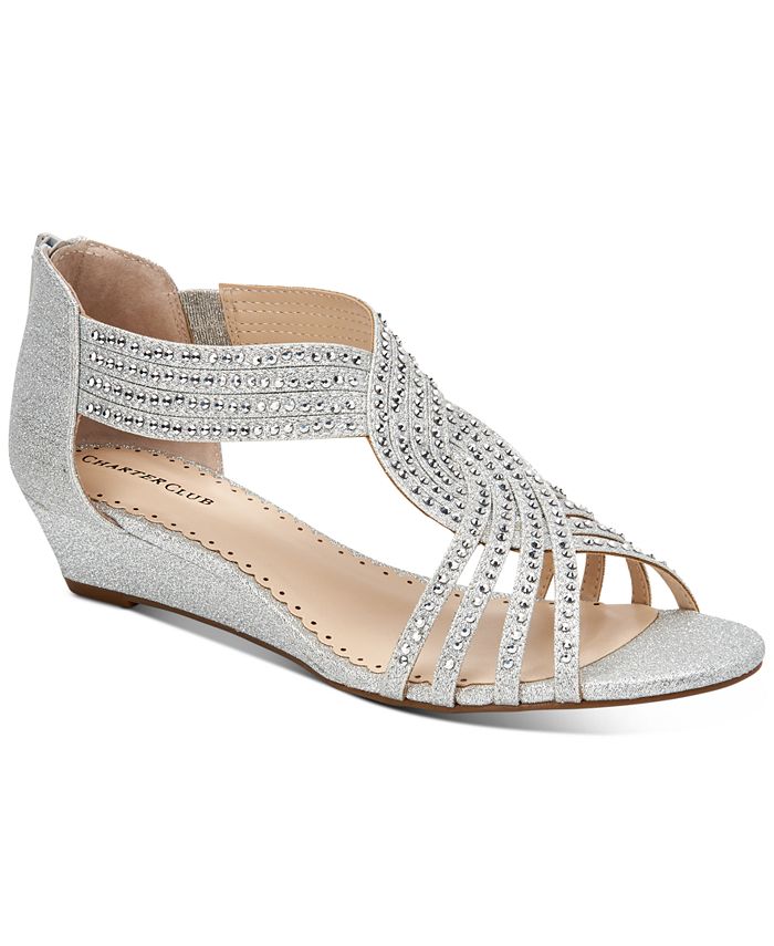 Charter Club Ginifur Wedge Sandals, Created for Macy's & Reviews ...