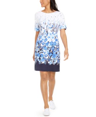 macys navy floral dress