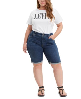 levi's plus size high waisted shorts