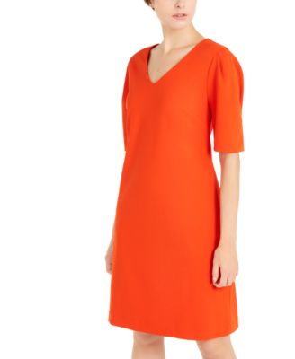 puff sleeve a line dress