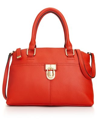 Calvin Klein Modena Pebble Leather Crossbody Satchel - Handbags ...