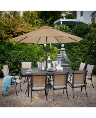 Furniture Beachmont Ii Outdoor 9 Auto Tilt Patio Umbrella With Base Created For Macy S Reviews Furniture Macy S