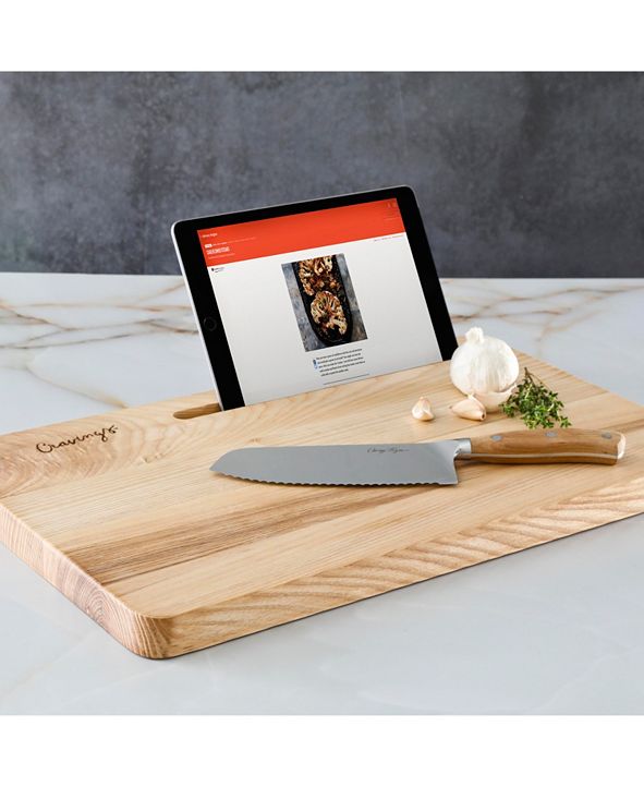 Cravings by Chrissy Teigen Wood Cutting Board with Tablet Stand