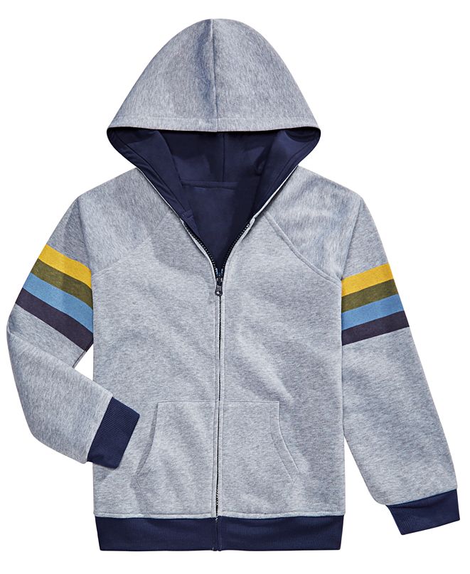 Epic Threads Big Boys Reversible Hooded Fleece Jacket, Created for Macy ...