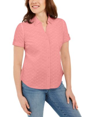 macys womens cotton tops