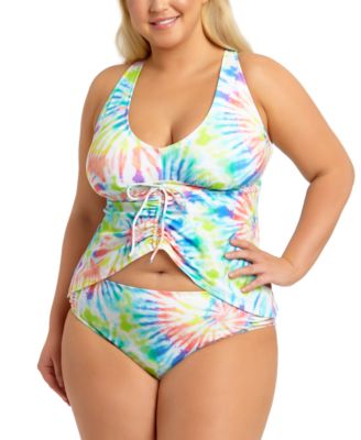 macy's plus size women's bathing suits