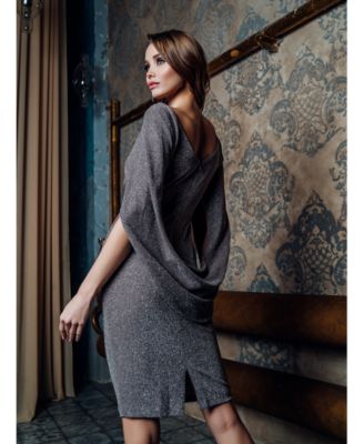 betsy and adam caped sheath dress