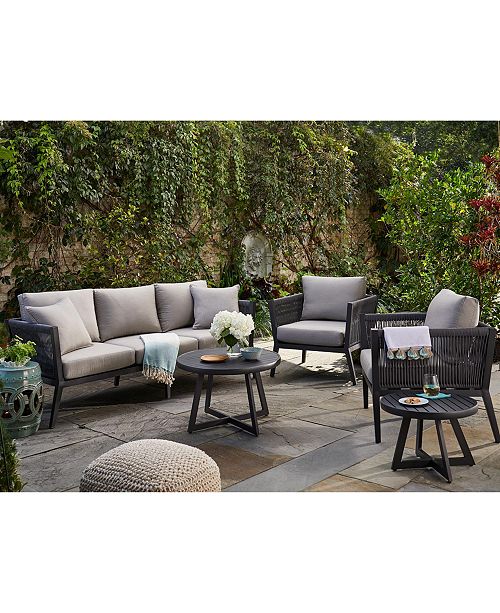 Furniture Braxtyn Outdoor Seating Collection With Sunbrella Cushions Created For Macy S Reviews Furniture Macy S