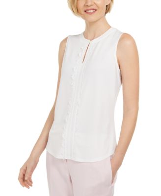 macys petite sleeveless tops