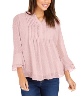 macys ruffle top