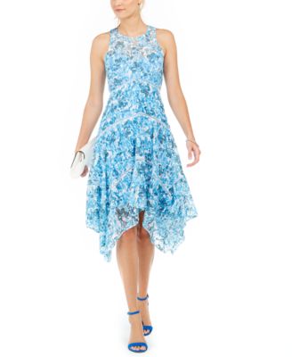 macys blue floral dress