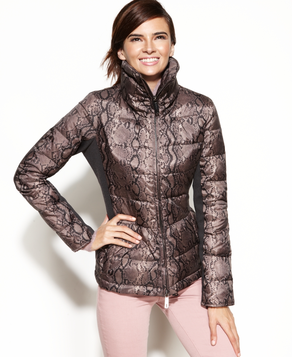 Kenneth Cole Reaction Printed Quilted Puffer Coat   Coats   Women
