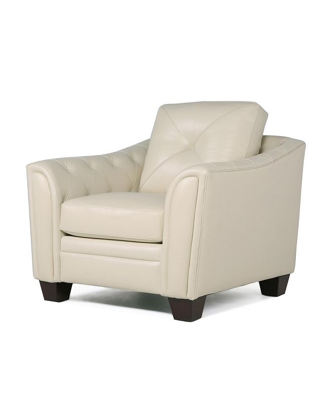 Nice Link Jaira Tufted Leather Club Chair & Reviews Furniture Macy's