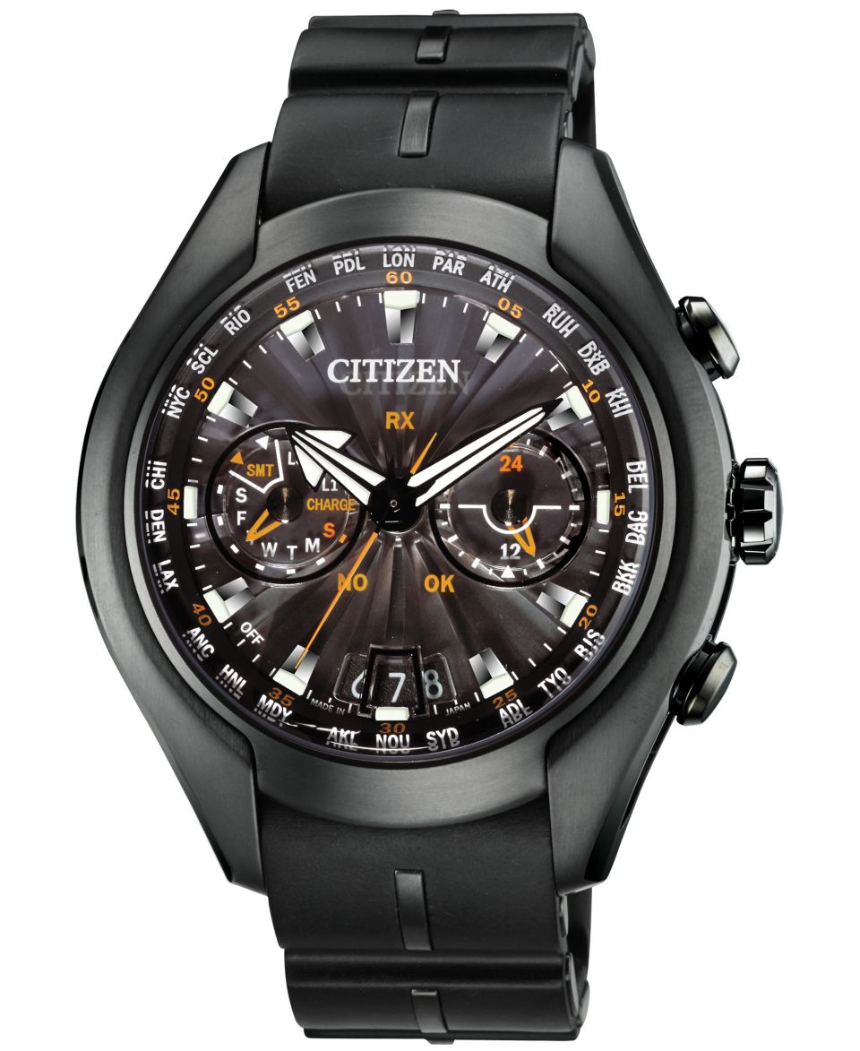 Citizen Mens Eco Drive Satellite Wave Air Gray Titanium Bracelet Watch 50mm CC1055 53E   Watches   Jewelry & Watches