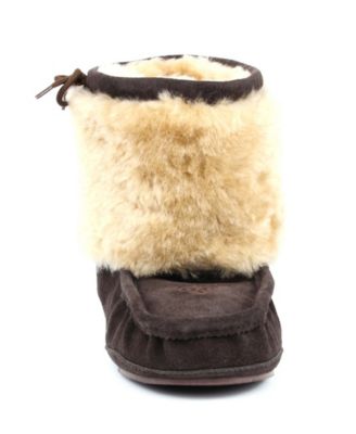 moccasin booties with fur