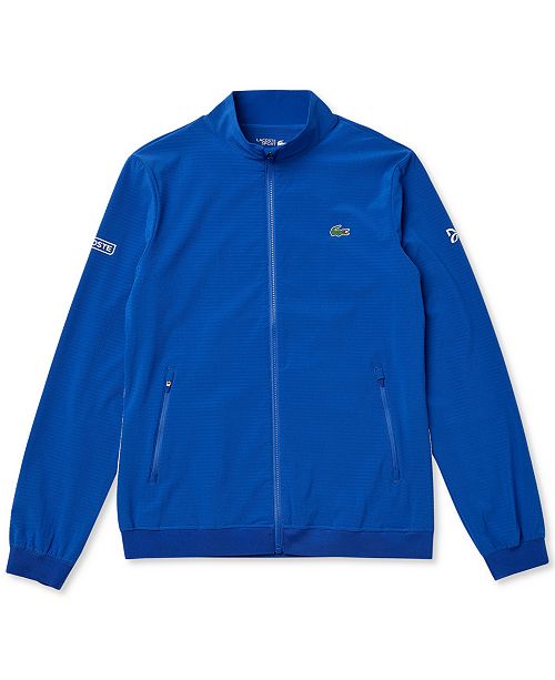 Lacoste Men S Sport Novak Djokovic Performance Textured Jacket Reviews Coats Jackets Men Macy S