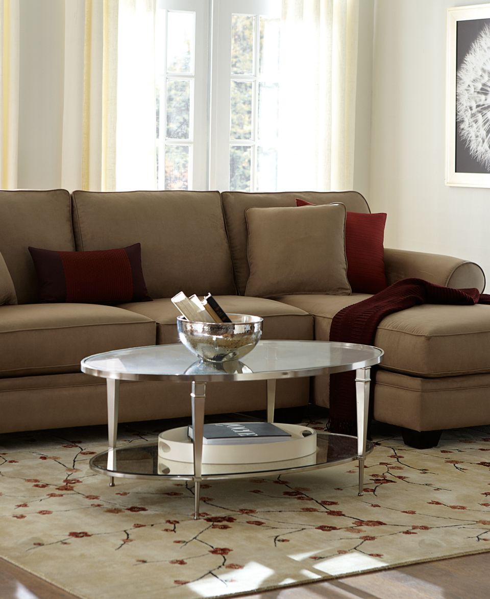 Raja Fabric Microfiber 3 Piece Chaise Sectional Sofa   Furniture