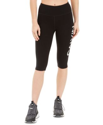 Calvin Klein Performance logo high waist short leggings in black