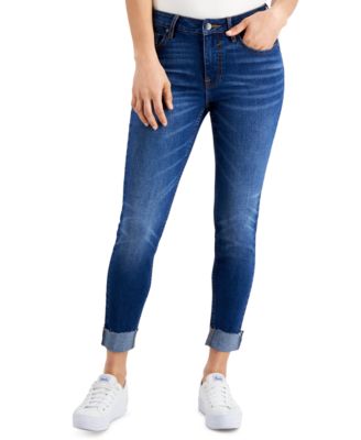 cuffed skinny jeans womens