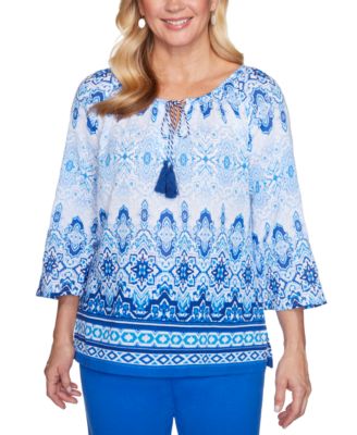 macys alfred dunner petite tops