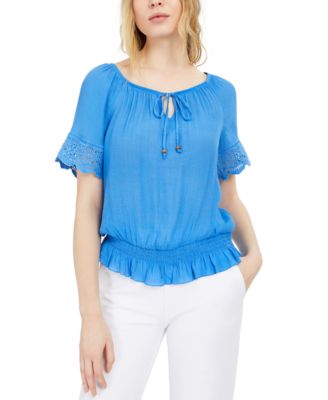 tie front peasant top