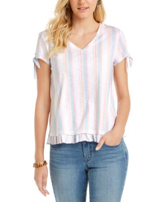 macys ruffle top