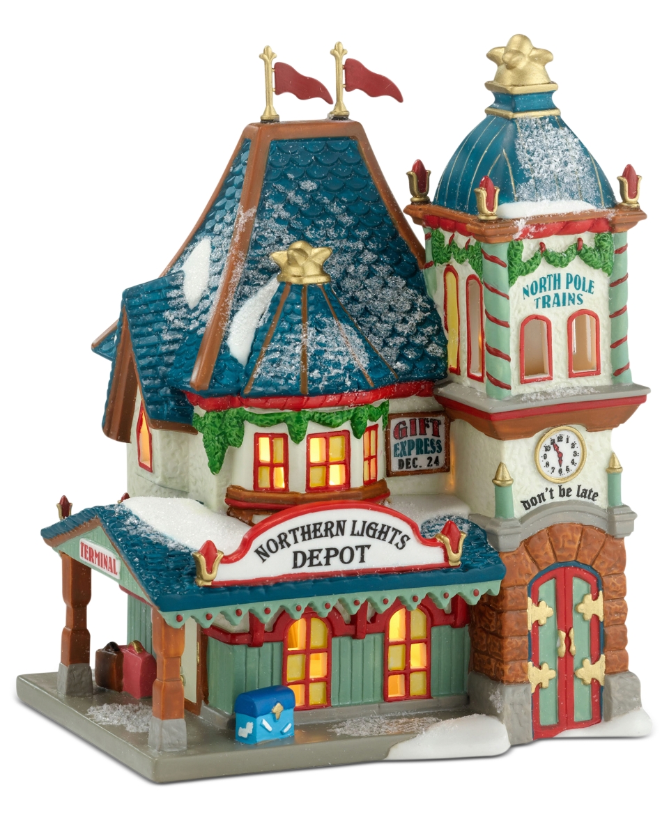Department 56 North Pole Village   Northern Lights Depot Collectible Figurine   Holiday Lane