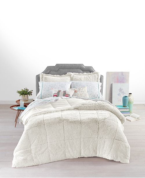 Martha Stewart Collection Shaggy Faux Fur Twin Twin Xl 2 Pc Comforter Set Created For Macy S Reviews Comforters Fashion Bed Bath Macy S