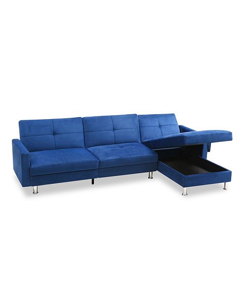 Gold Sparrow Davenport Convertible Sofa Bed Sectional With Storage Reviews Furniture Macy S