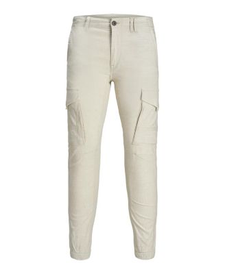 linen cargo jogger pants
