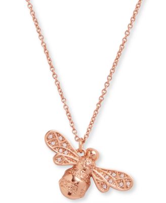 olivia burton bee necklace rose gold