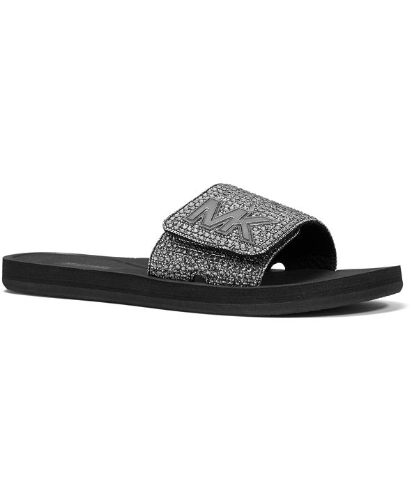 Michael Kors MK Signature Logo Pool Slide Sandals & Reviews - Sandals ...