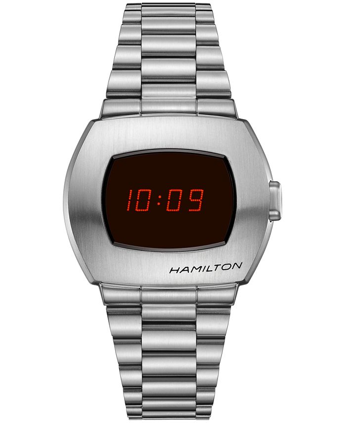 Hamilton Unisex Swiss Digital Pulsar Stainless Steel Bracelet Watch 34