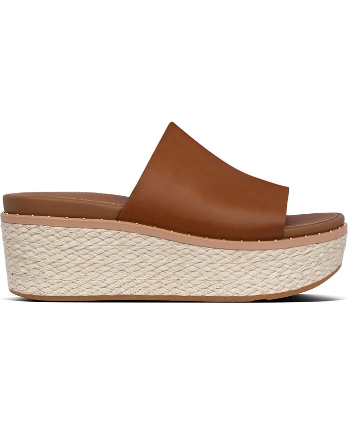 FitFlop Women's Eloise Espadrille Leather Wedge Slides Sandal & Reviews ...