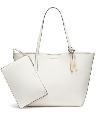 calvin klein silver tote bag