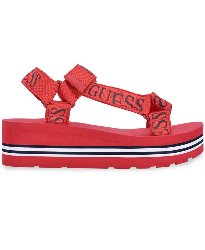 GUESS Women's Avin Strappy Platform Sandals & Reviews Sandals Shoes