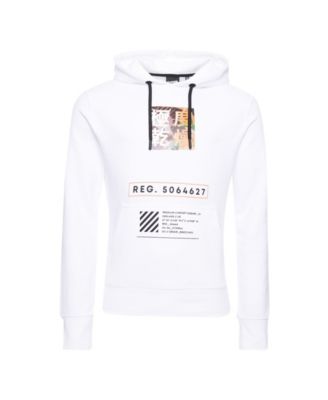 white hoodie superdry