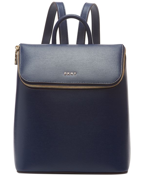 DKNY Bryant Park Leather Top Zip Backpack, Created for Macy's & Reviews