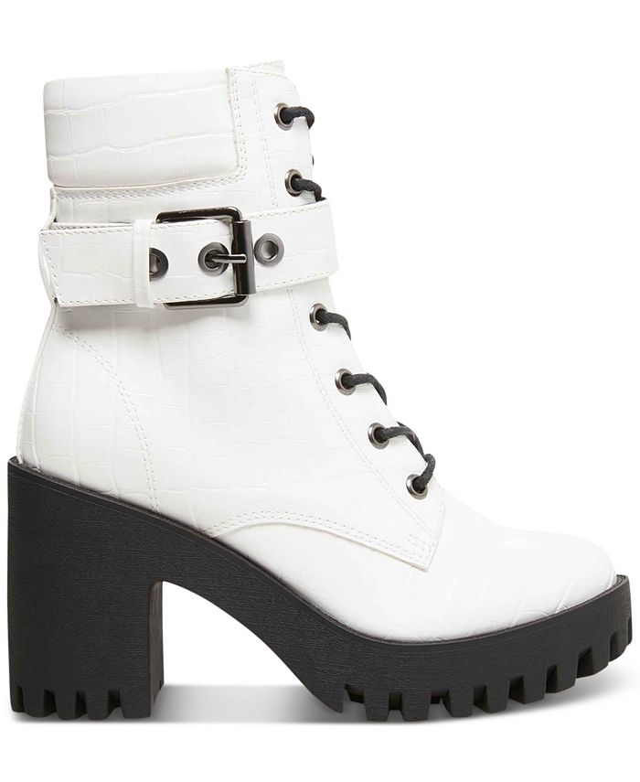 madden girl lace up lug boot
