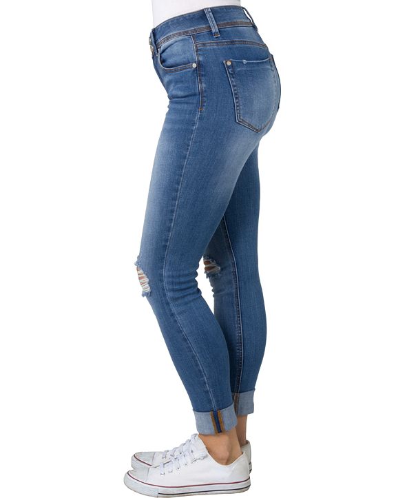 Indigo Rein Juniors' Roll-Cuff Skinny Jeans & Reviews - Jeans - Women ...