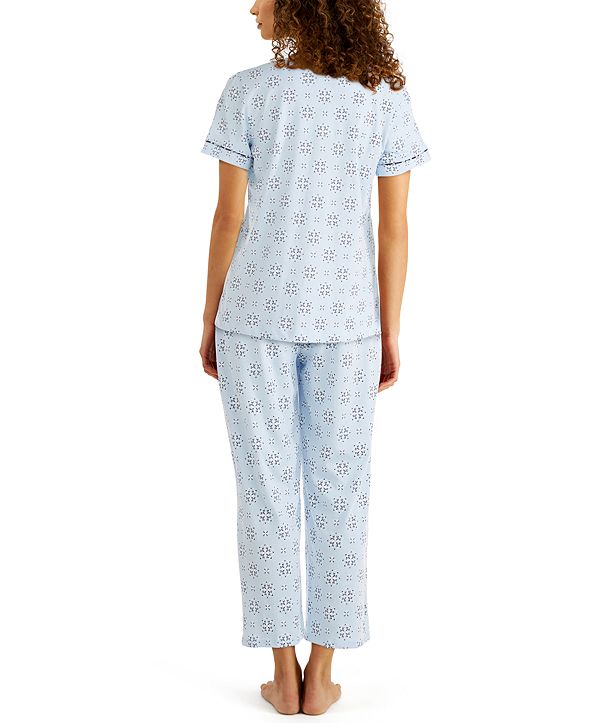 Charter Club Women's Cotton Capri Pajama Set, Created for Macy's ...