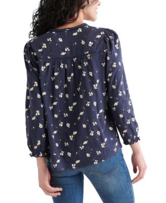 lucky brand floral print top