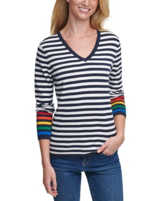 tommy hilfiger rainbow sweater