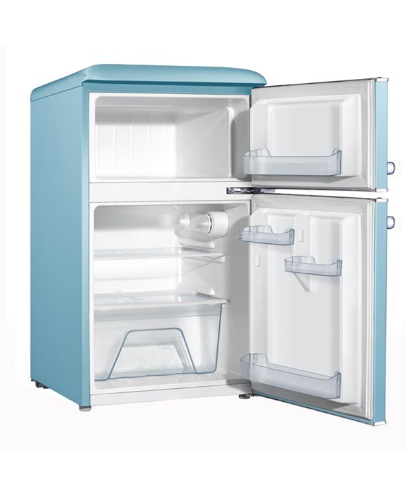 Galanz 3.1 Cu. Ft. Dual Door Retro Style MiniFridge & Reviews Small