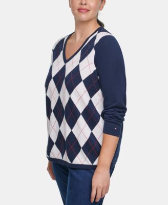 women's plus size argyle sweaters