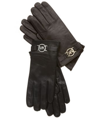Michael Kors Leather with Logo Gloves 