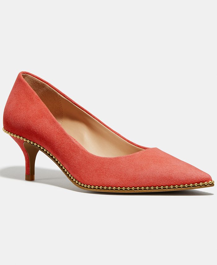 COACH Women's Jackie KittenHeel Beadchain Pumps & Reviews Pumps