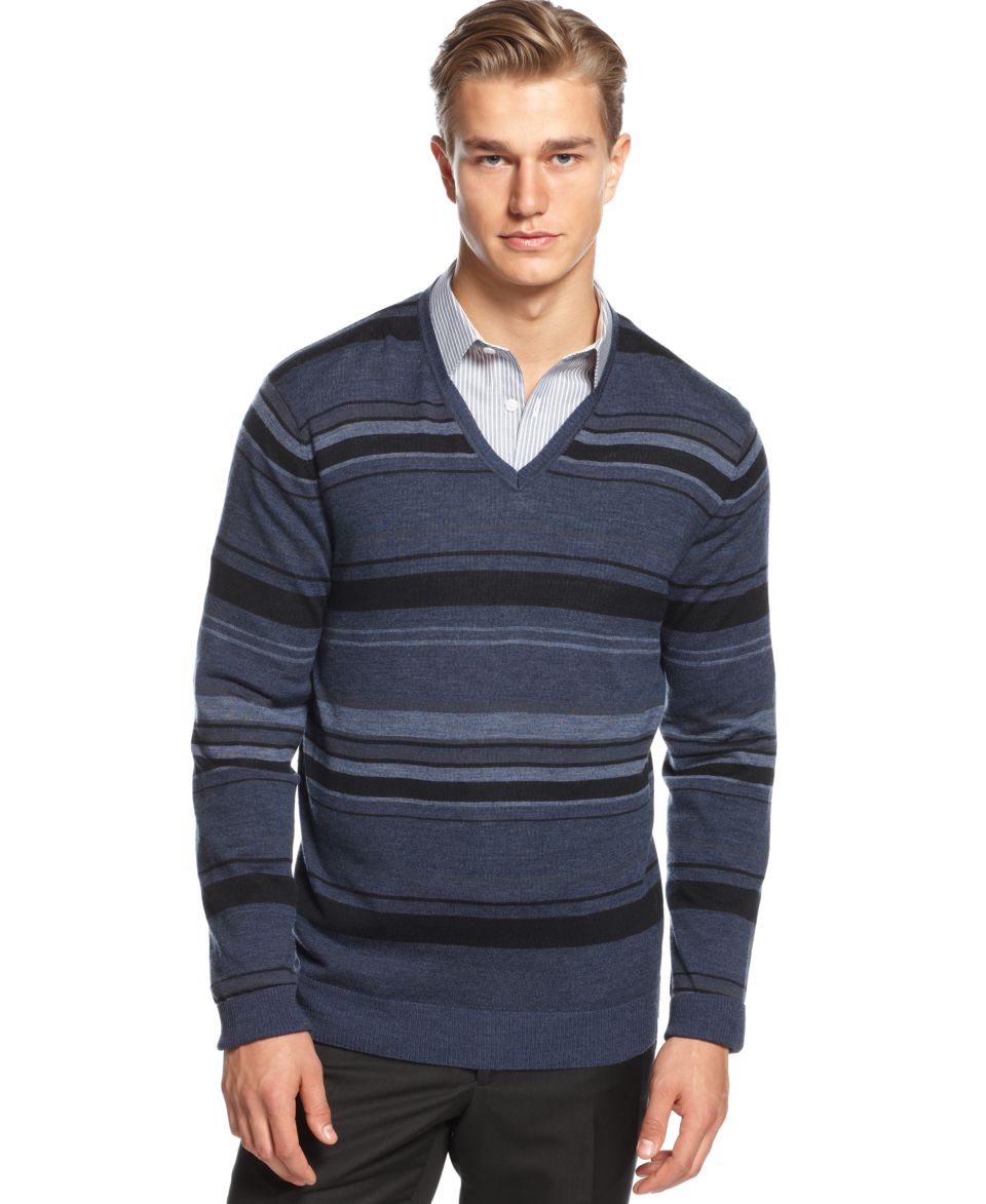 Tommy Hilfiger Sweater, Deer Colorblock Crew   Sweaters   Men