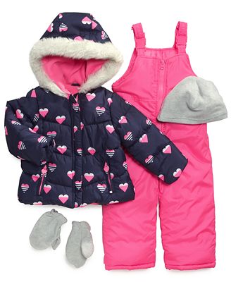 Carter's Kids Outerwear, Little Girls or Toddler Girls Snowsuit Set ...