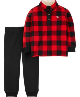 Carter's Baby Boy 2-Piece Buffalo Check Pullover & Jogger Set & Reviews -  Sets & Outfits - Kids - Macy's